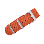 KronoKeeper ribbed nato strap - Orange - NATO nylon watch strap