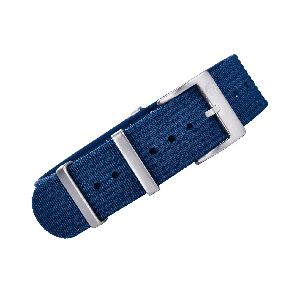 KronoKeeper ribbed nato strap - Navy blue - NATO nylon watch strap