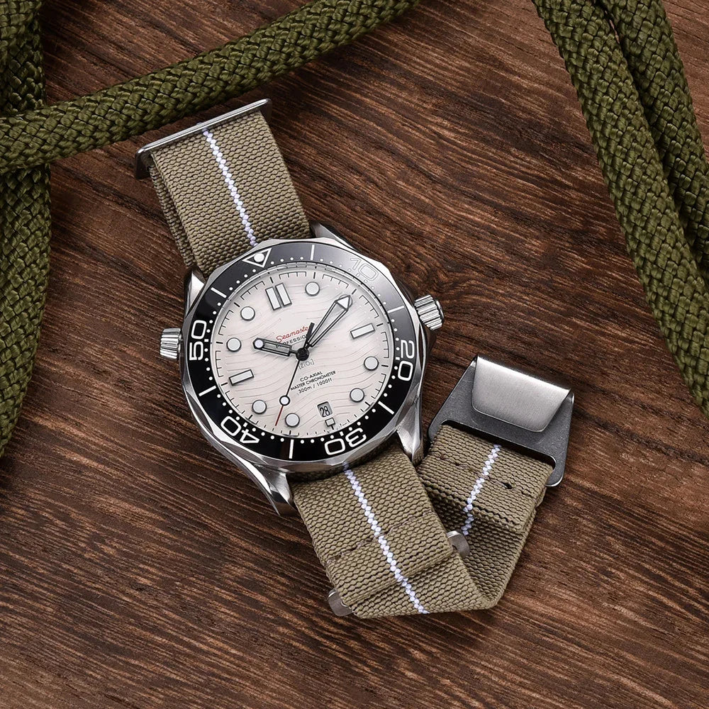 Parachute strap - Khaki/White - detail