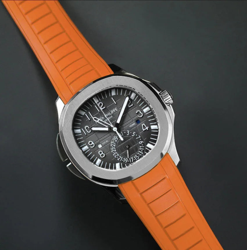 RubberB PK33 - Mandarin Orange Strap - rubber watch strap