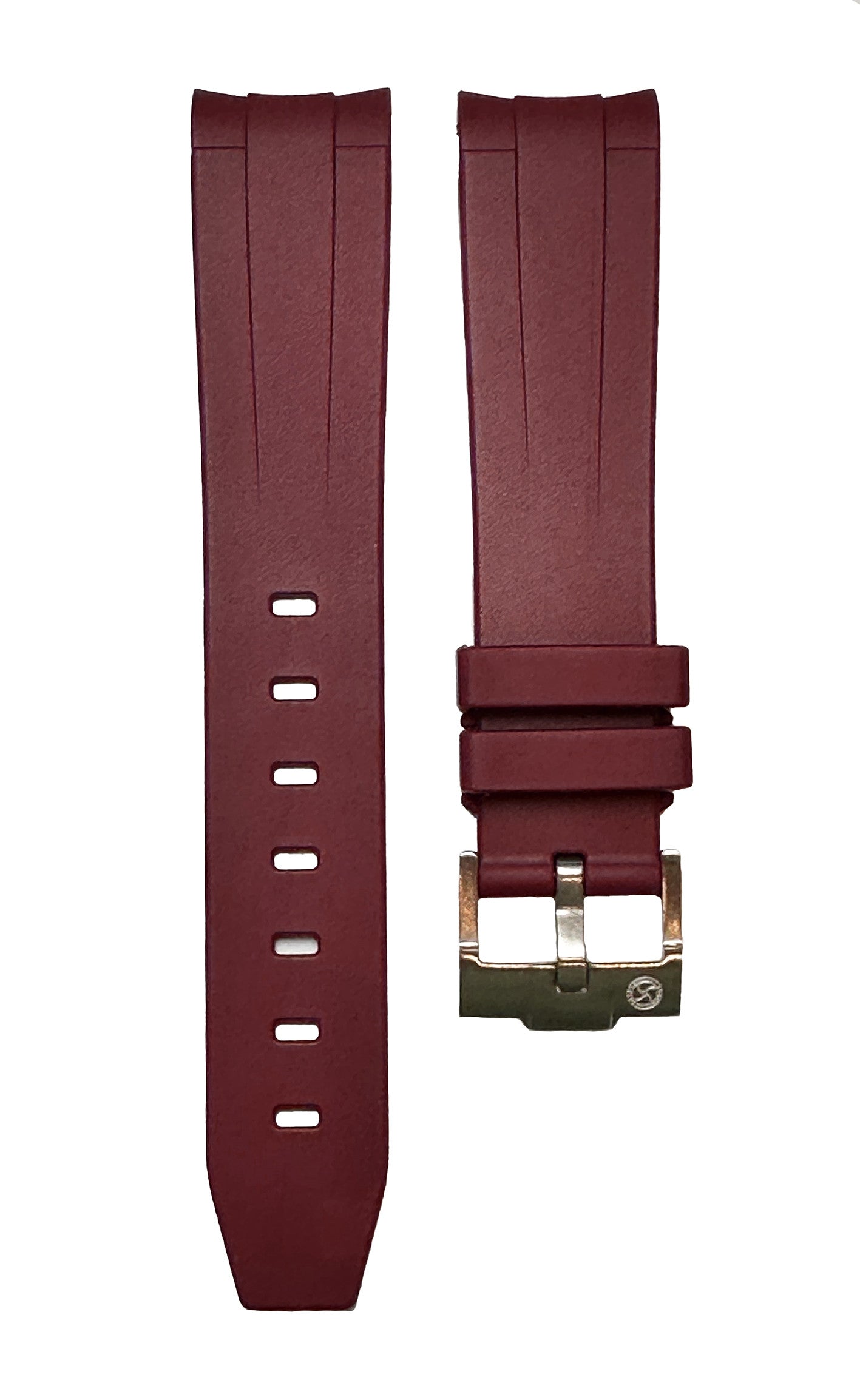 Rubber strap for Omega MoonSwatch - Burgundy