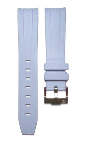Rubber strap for Omega MoonSwatch - Light Blue - rubber watch strap
