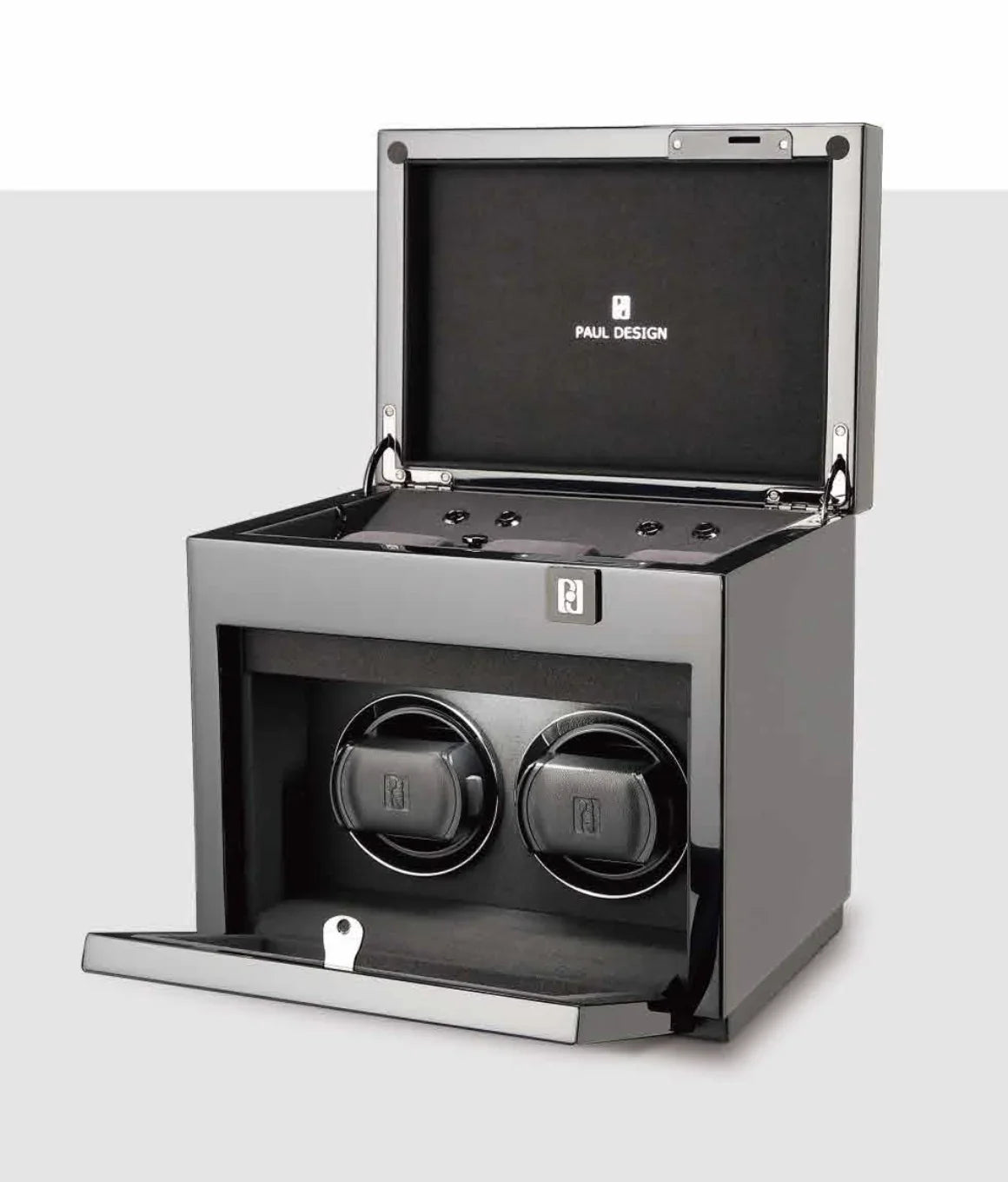 Paul Design - Gentleman 2+3 Watch Winder & Extra storage for 3 watches - view 4