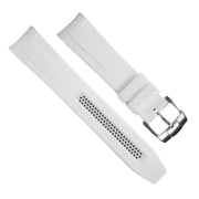 RubberB DM106 White with buckle Strap - rubber watch strap