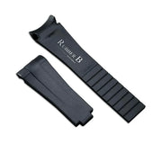 Rubber B Strap for Rolex Air-King 126900 - M215 Black - rubber watch strap