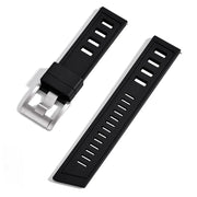 Rubber Divers Strap - Black - rubber watch strap