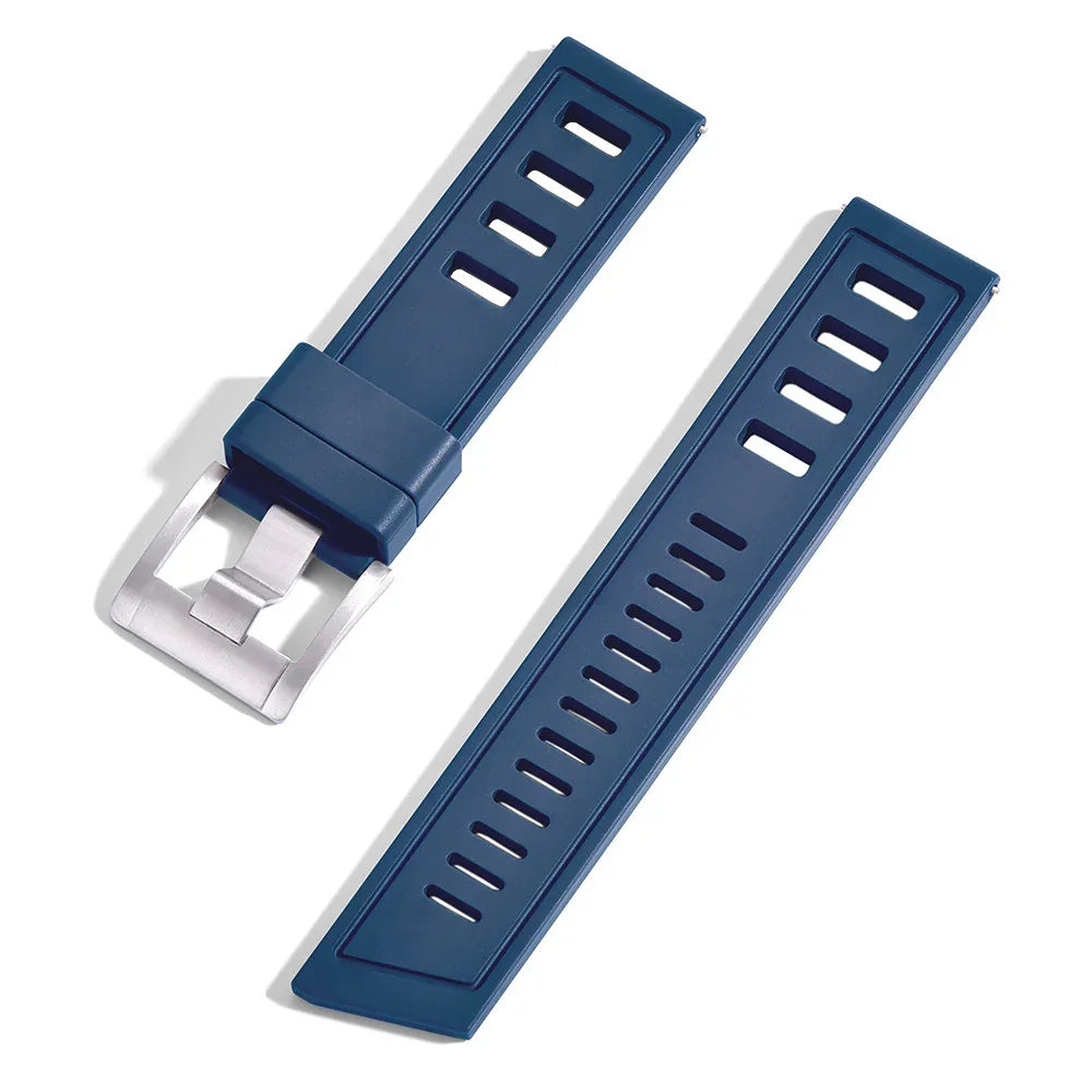 Rubber Divers Strap - Blue - rubber watch strap