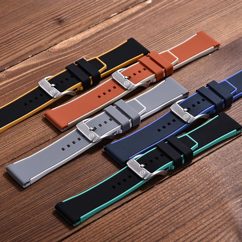 Rubber strap dual colors - Grey/White - view 3