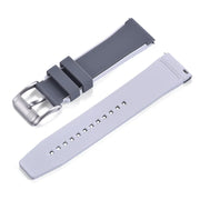 Rubber strap dual colors - Grey/White - rubber watch strap