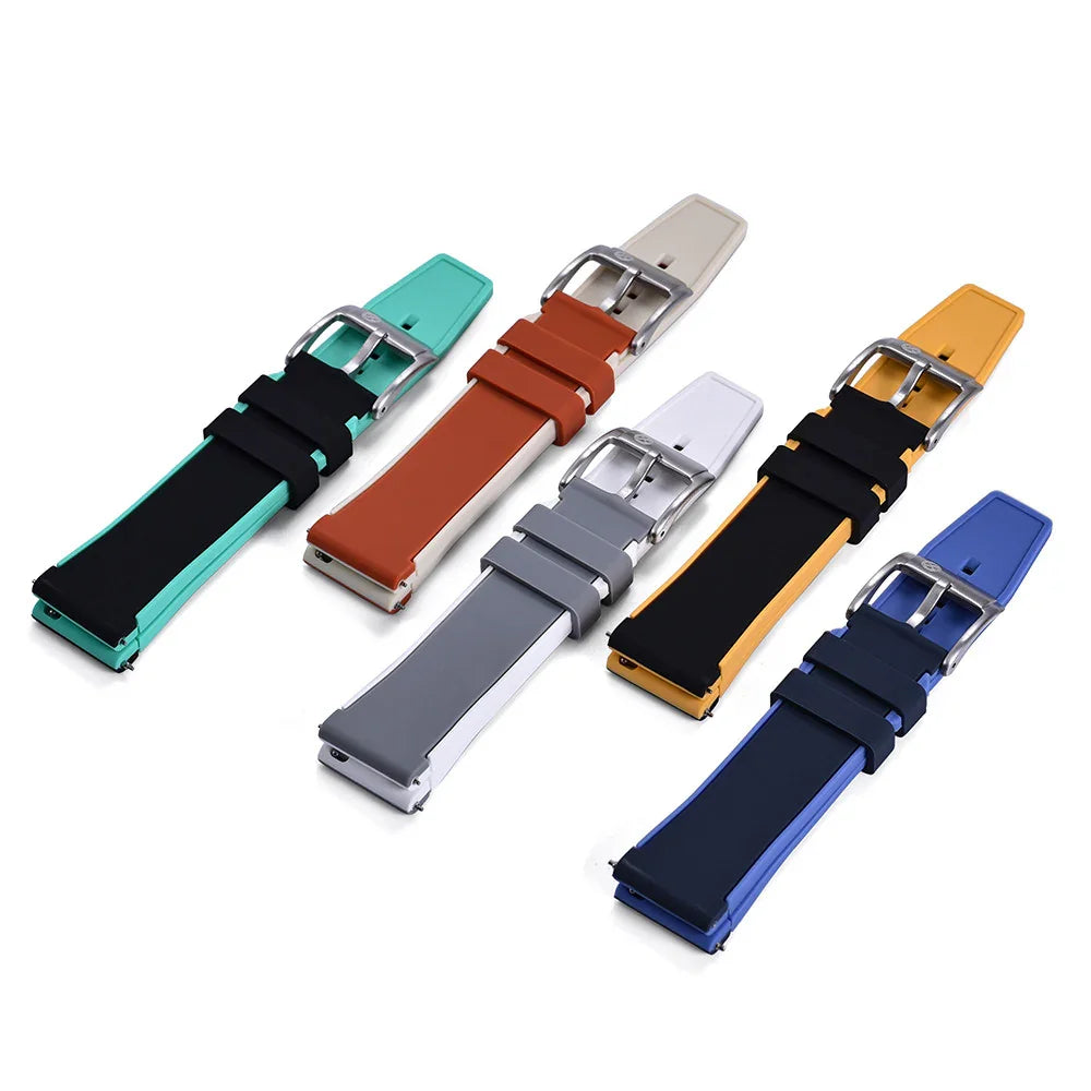 Rubber strap dual colors - Orange/Cream - view 4