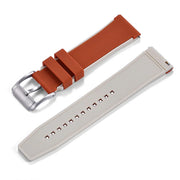 Rubber strap dual colors - Orange/Cream - rubber watch strap