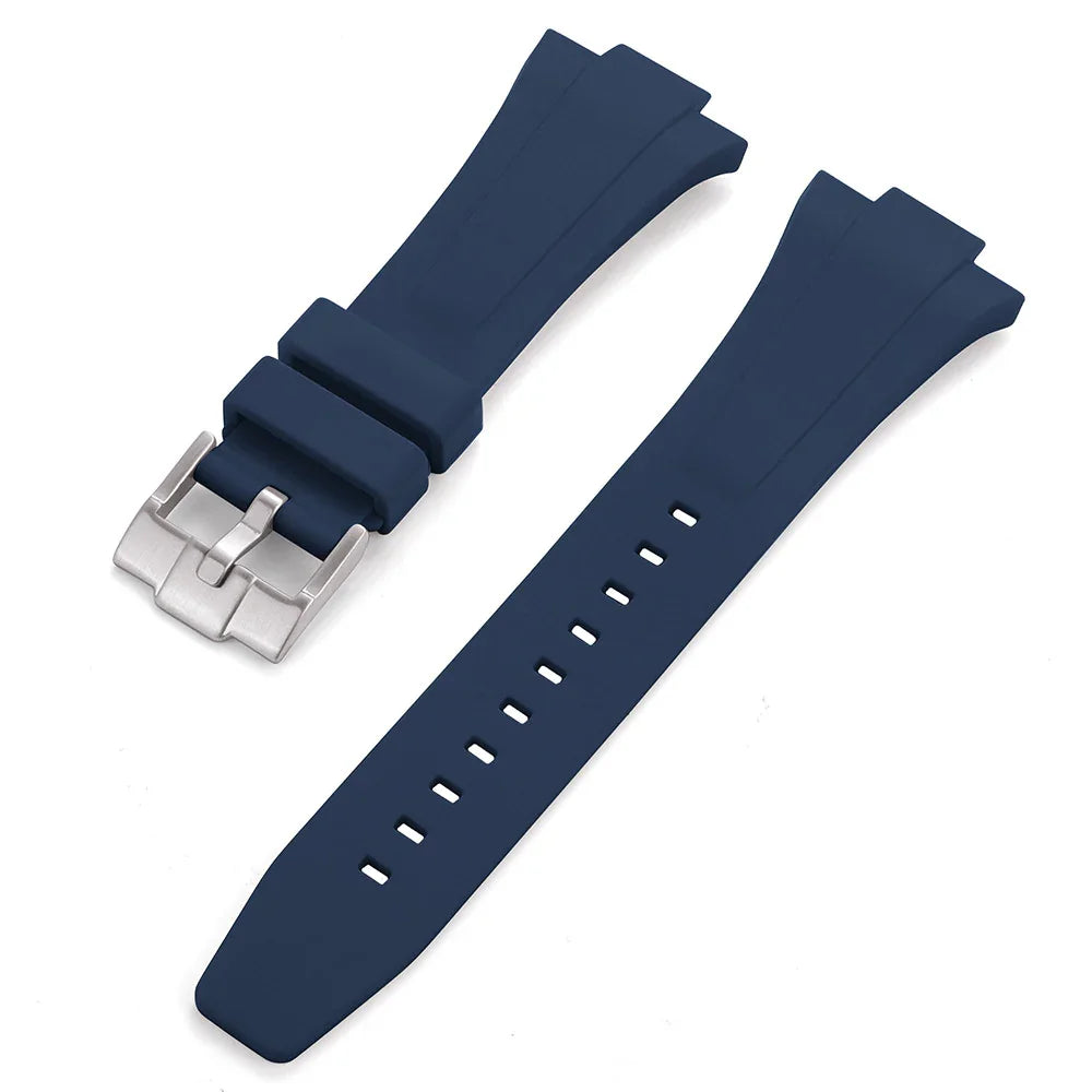 Rubber strap for Tissot PRX - Navy Blue - rubber watch strap