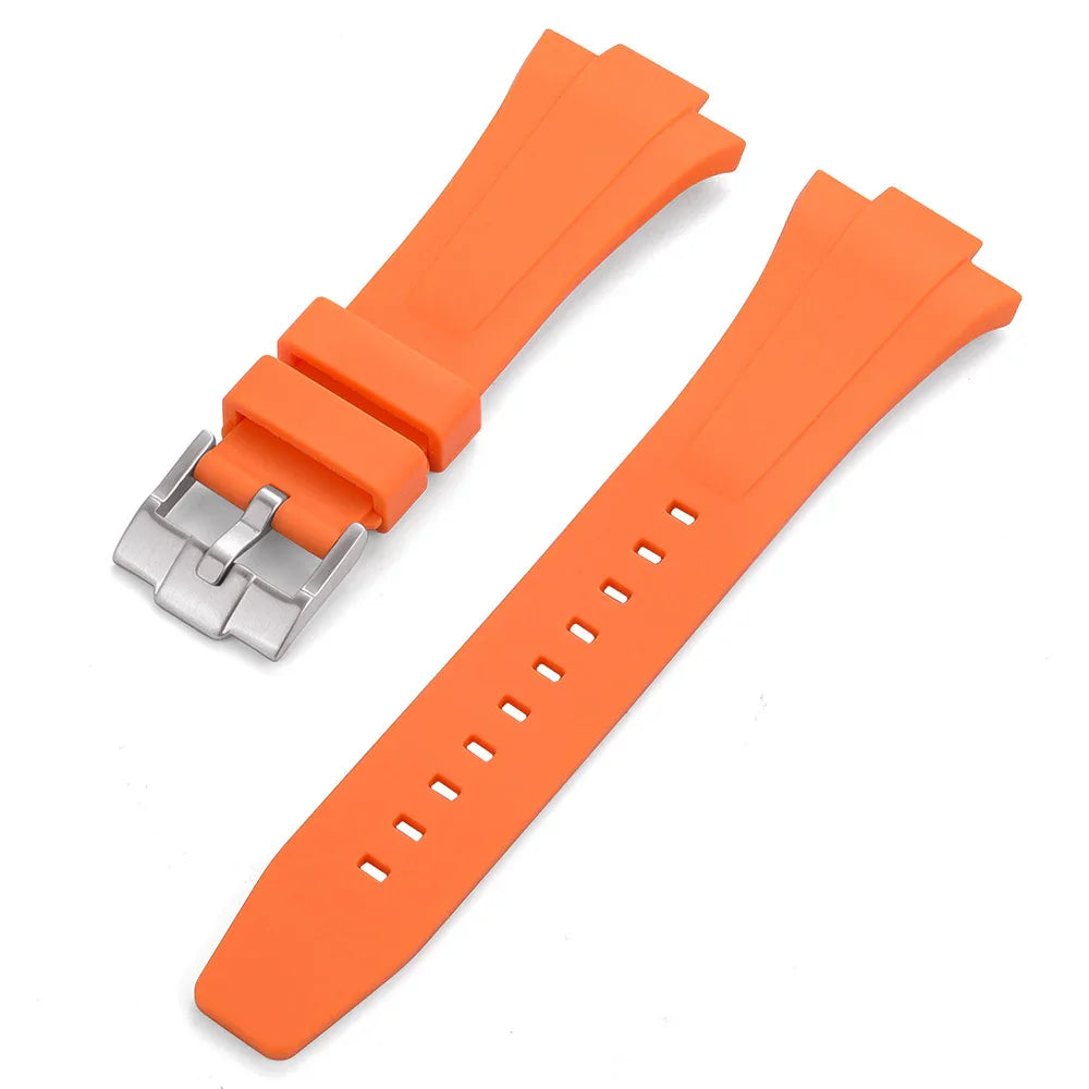 Rubber strap for Tissot PRX - Orange - rubber watch strap