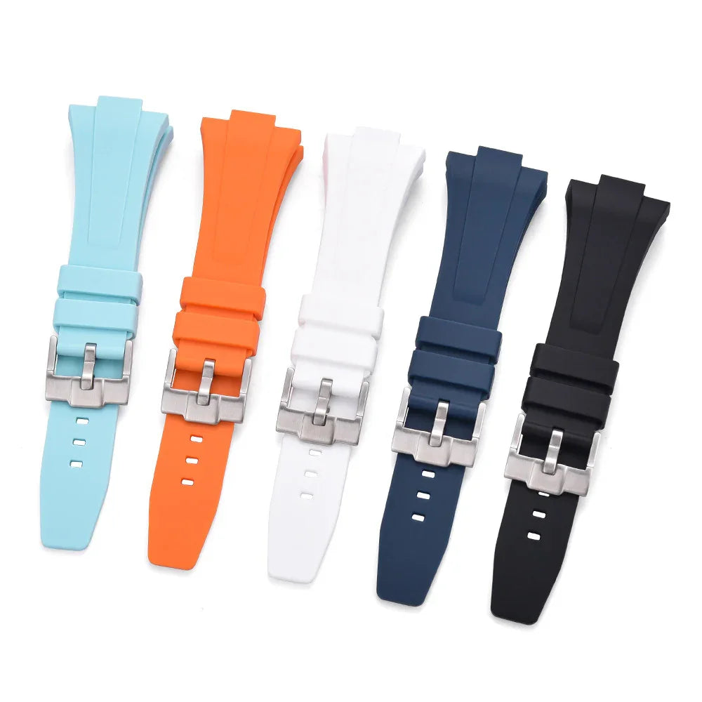 Rubber strap for Tissot PRX - Tiffany Blue - detail