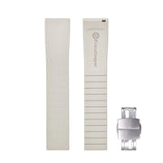 KronoKeeper adjustable Rubber Strap with deployant clasp - Beige - rubber watch strap