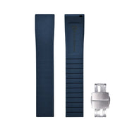 KronoKeeper adjustable Rubber Strap with deployant clasp - Navy Blue - rubber watch strap