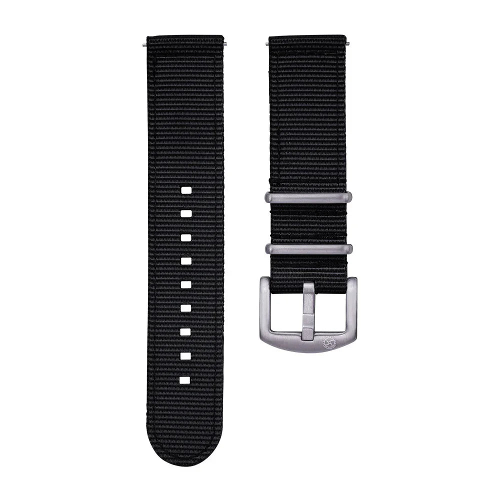 KronoKeeper 2 pieces nato strap - Black - NATO nylon watch strap