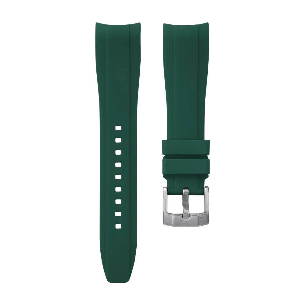 KronoKeeper integrated Rubber strap - Green - rubber watch strap
