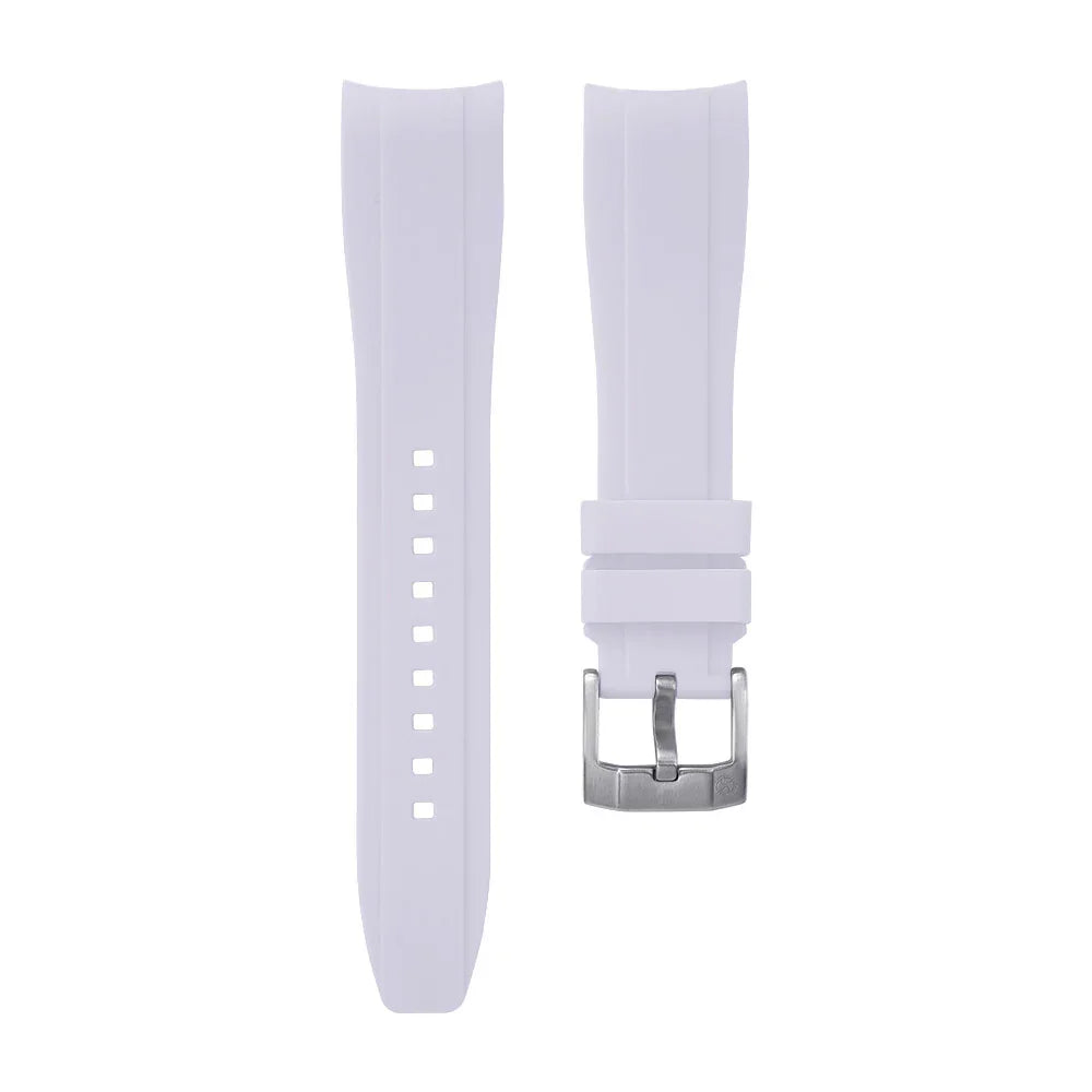 KronoKeeper integrated Rubber strap - White - rubber watch strap