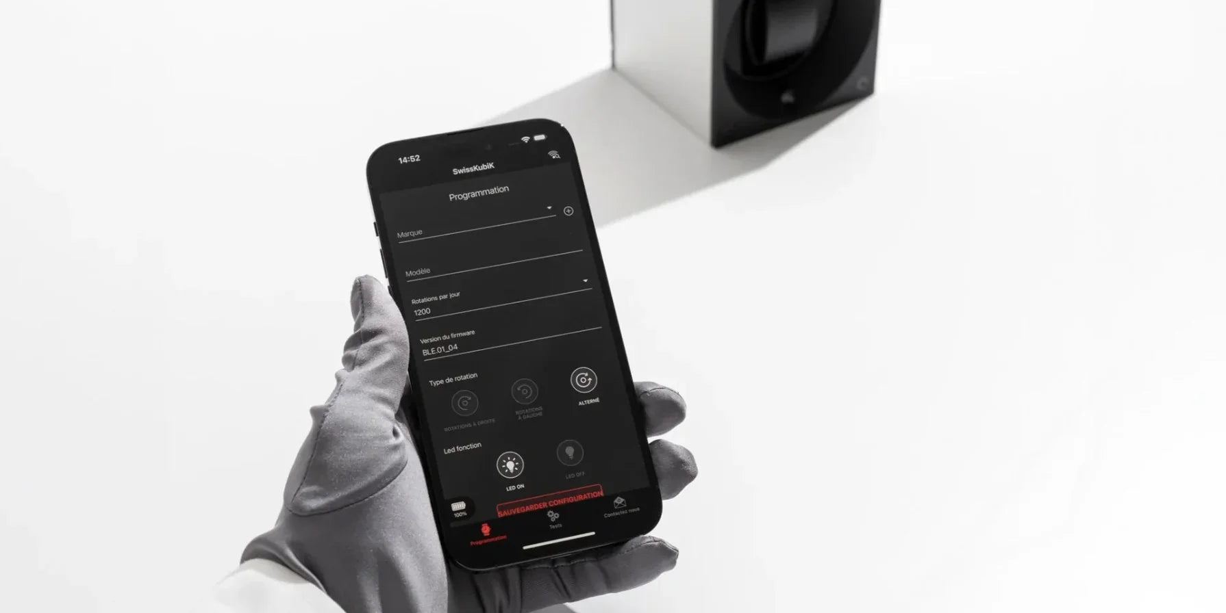 SwissKubik MasterBox watchwinder - 6 Watches - detail