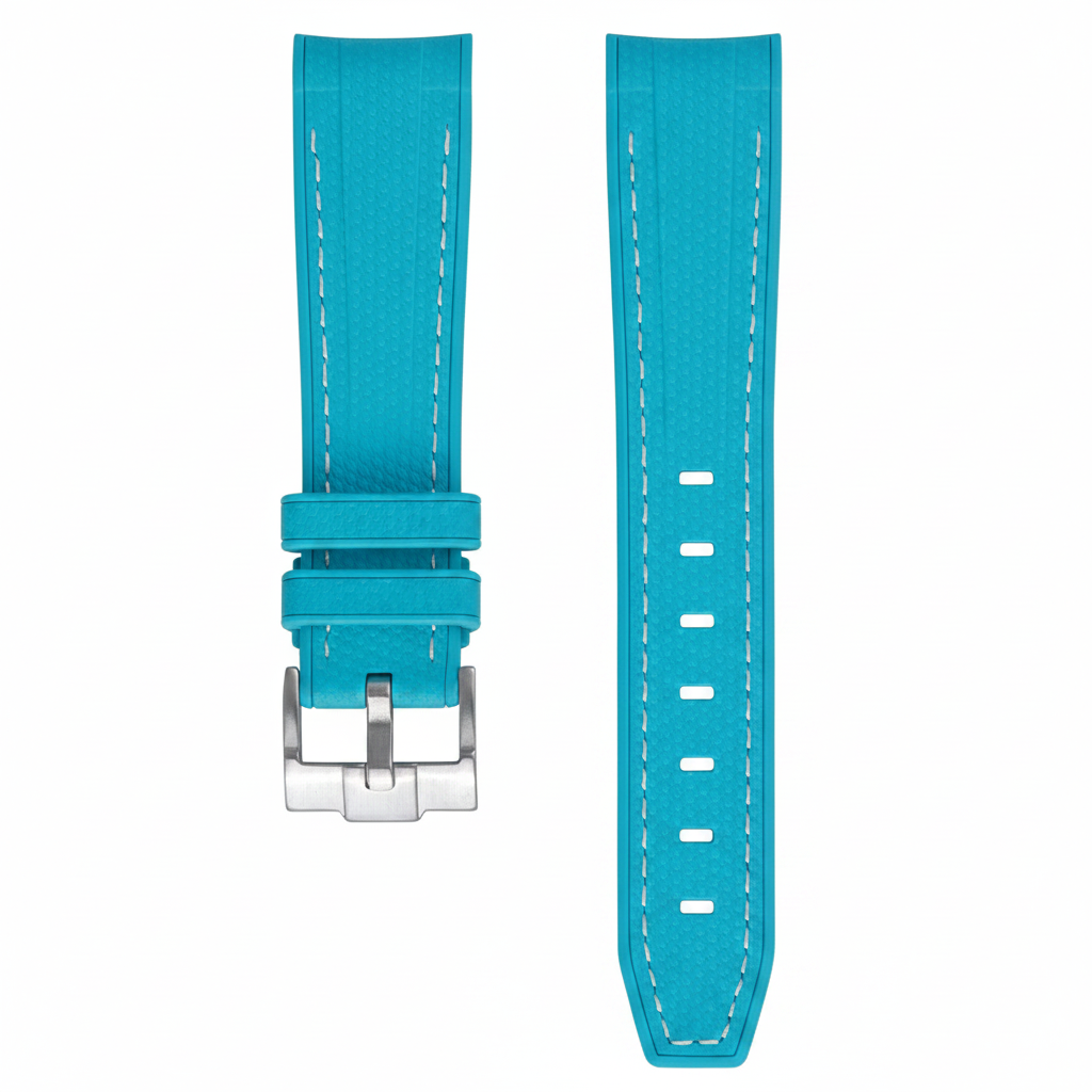 Rubber strap texture for Omega MoonSwatch - Tiffany Blue