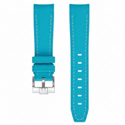 Tekstura ng goma na strap para sa Omega MoonSwatch - Tiffany Blue