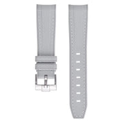 Tekstura ng goma na strap para sa Omega MoonSwatch - Kulay Abo