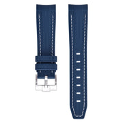 Tekstura ng goma na strap para sa Omega MoonSwatch - Navy Blue