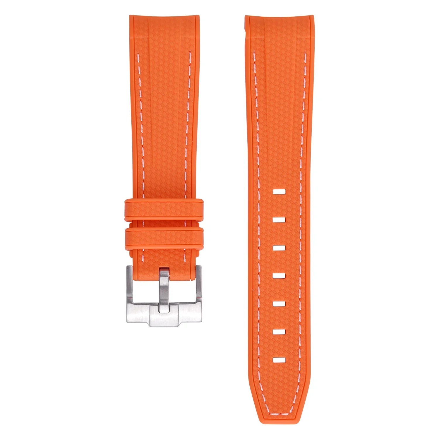 Rubber strap texture for Omega MoonSwatch - Orange - rubber watch strap