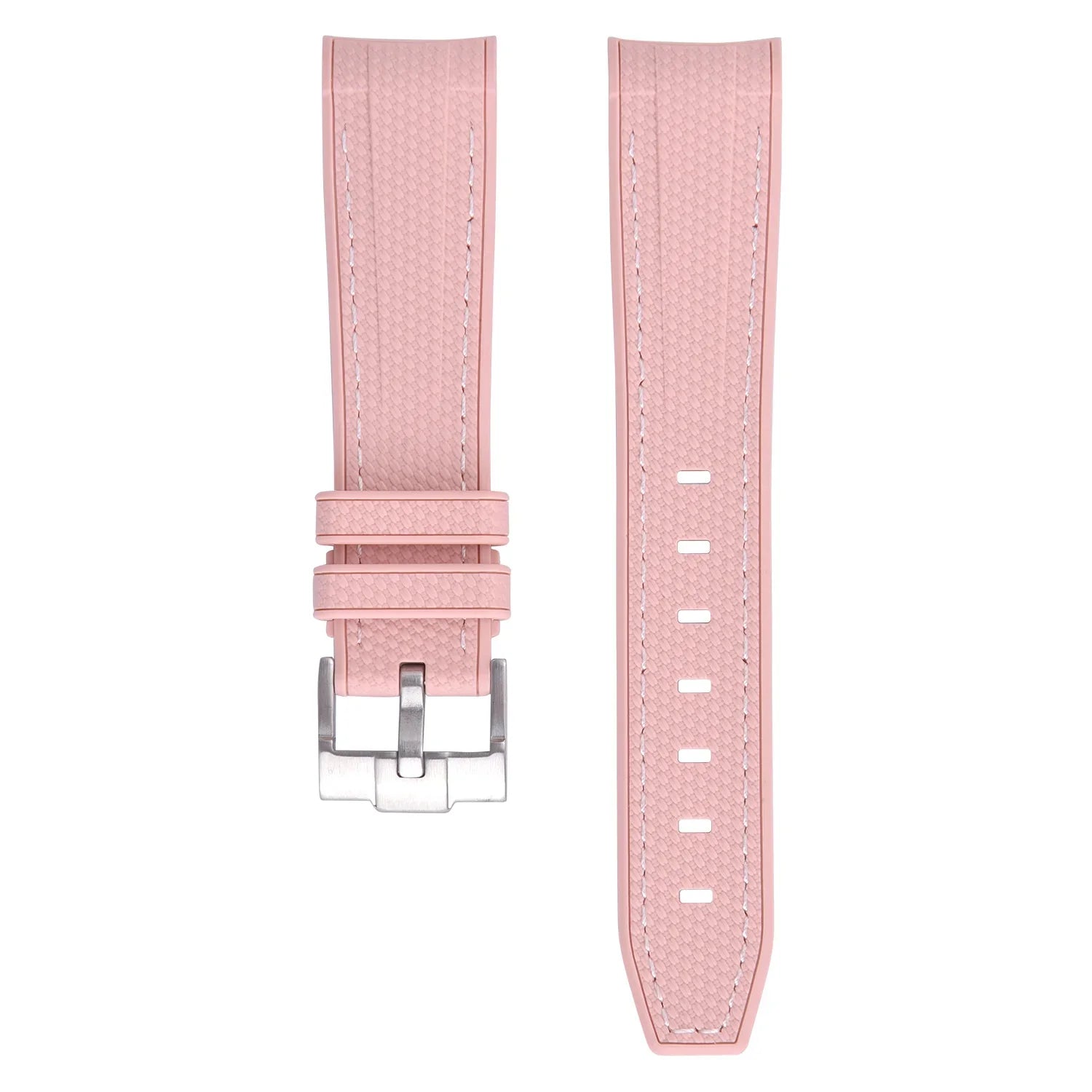 Rubber strap texture for Omega MoonSwatch - Pink - rubber watch strap