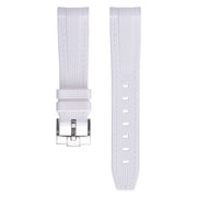 Rubber strap texture for Omega MoonSwatch - White - rubber watch strap