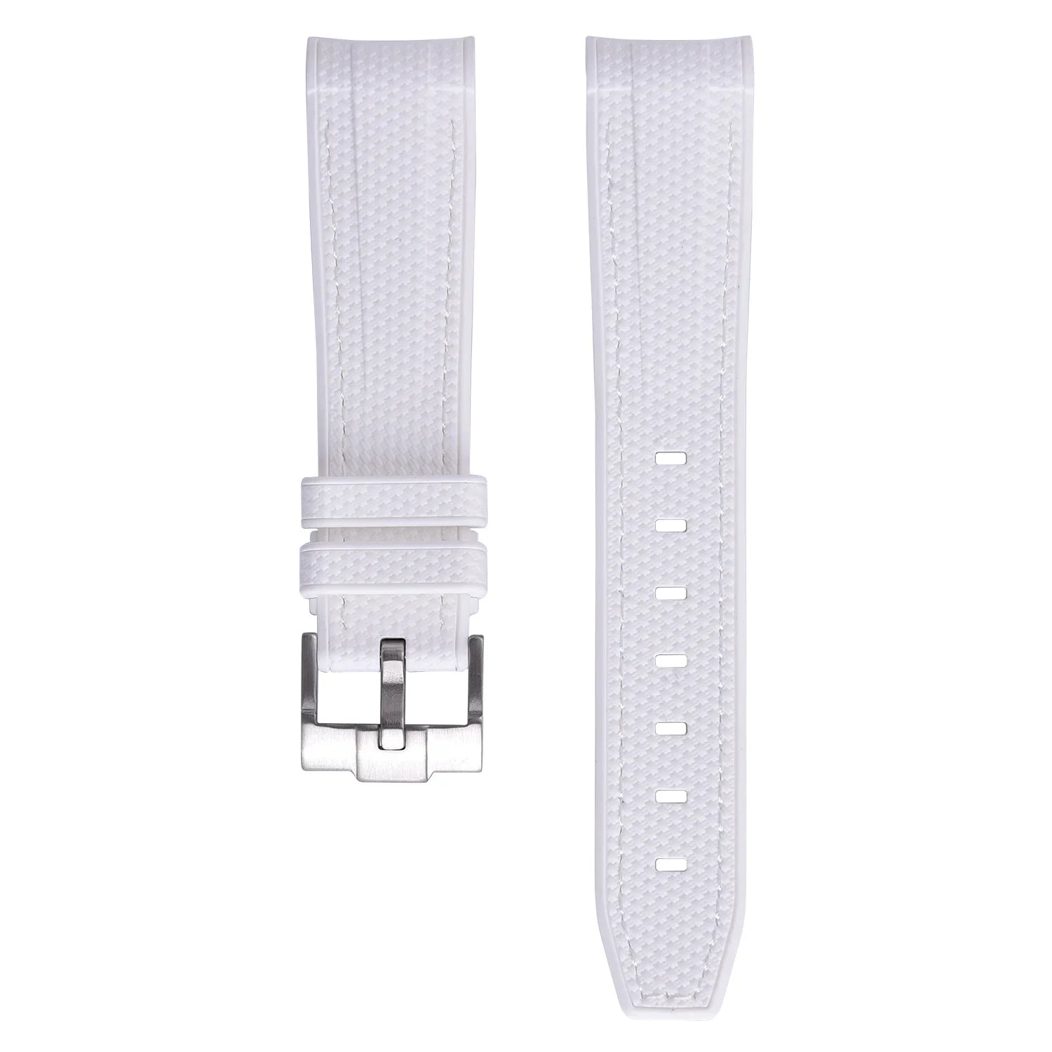 Rubber strap texture for Omega MoonSwatch - White - rubber watch strap