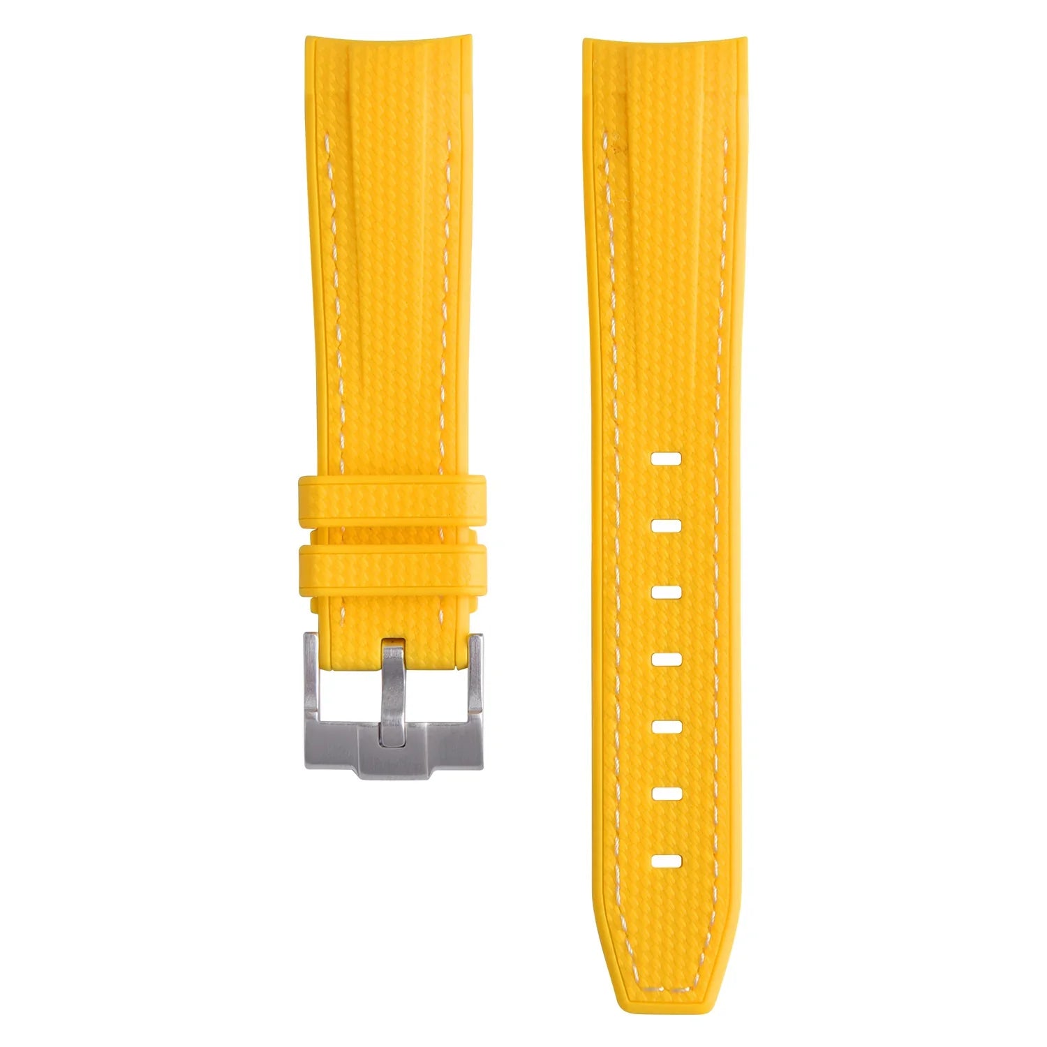 Rubber strap texture for Omega MoonSwatch - Yellow - rubber watch strap