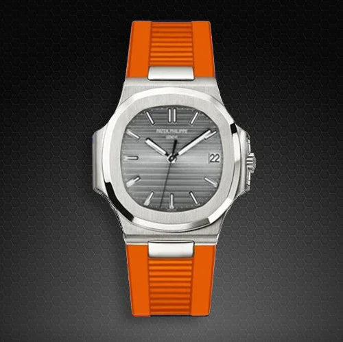 RubberB for Patek Philippe Nautilus - Orange PK77 Strap - view 3