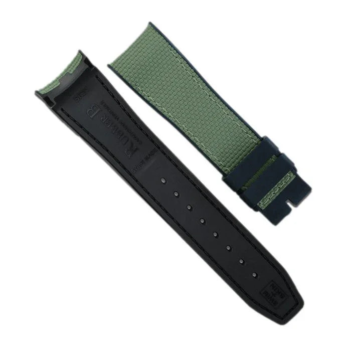 RubberB Ballistic SwimSkin SK43- Military Green 21mm Strap - rubber watch strap