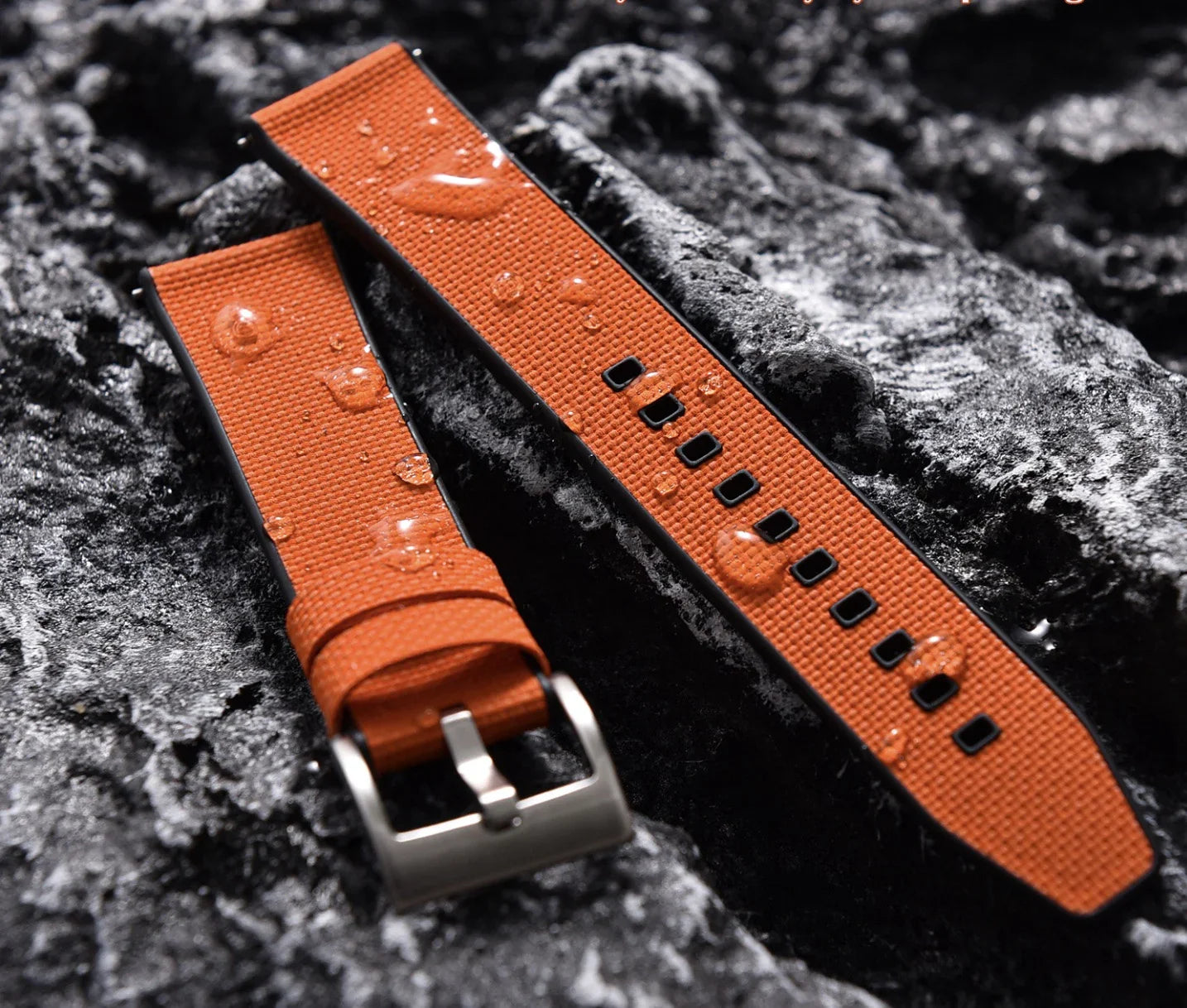 KronoKeeper double-layer FKM rubber strap - Beige - view 3