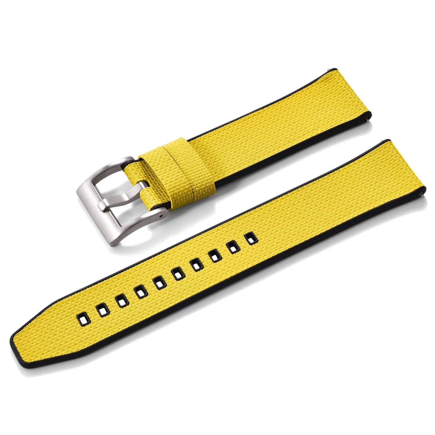 KronoKeeper double-layer FKM rubber strap - Yellow - rubber watch strap