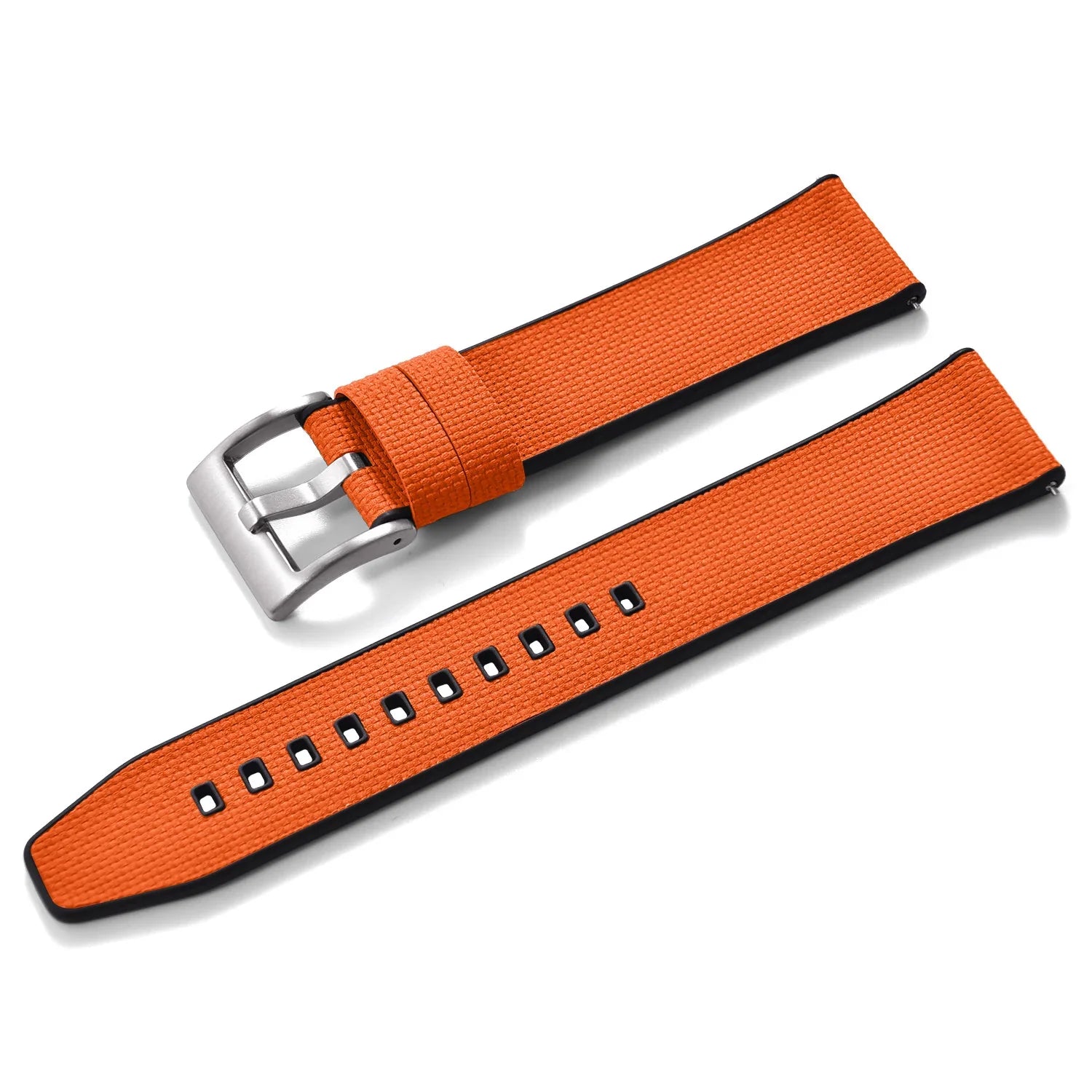 KronoKeeper double-layer FKM rubber strap - Orange - rubber watch strap