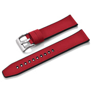 KronoKeeper double-layer FKM rubber strap - Red - rubber watch strap
