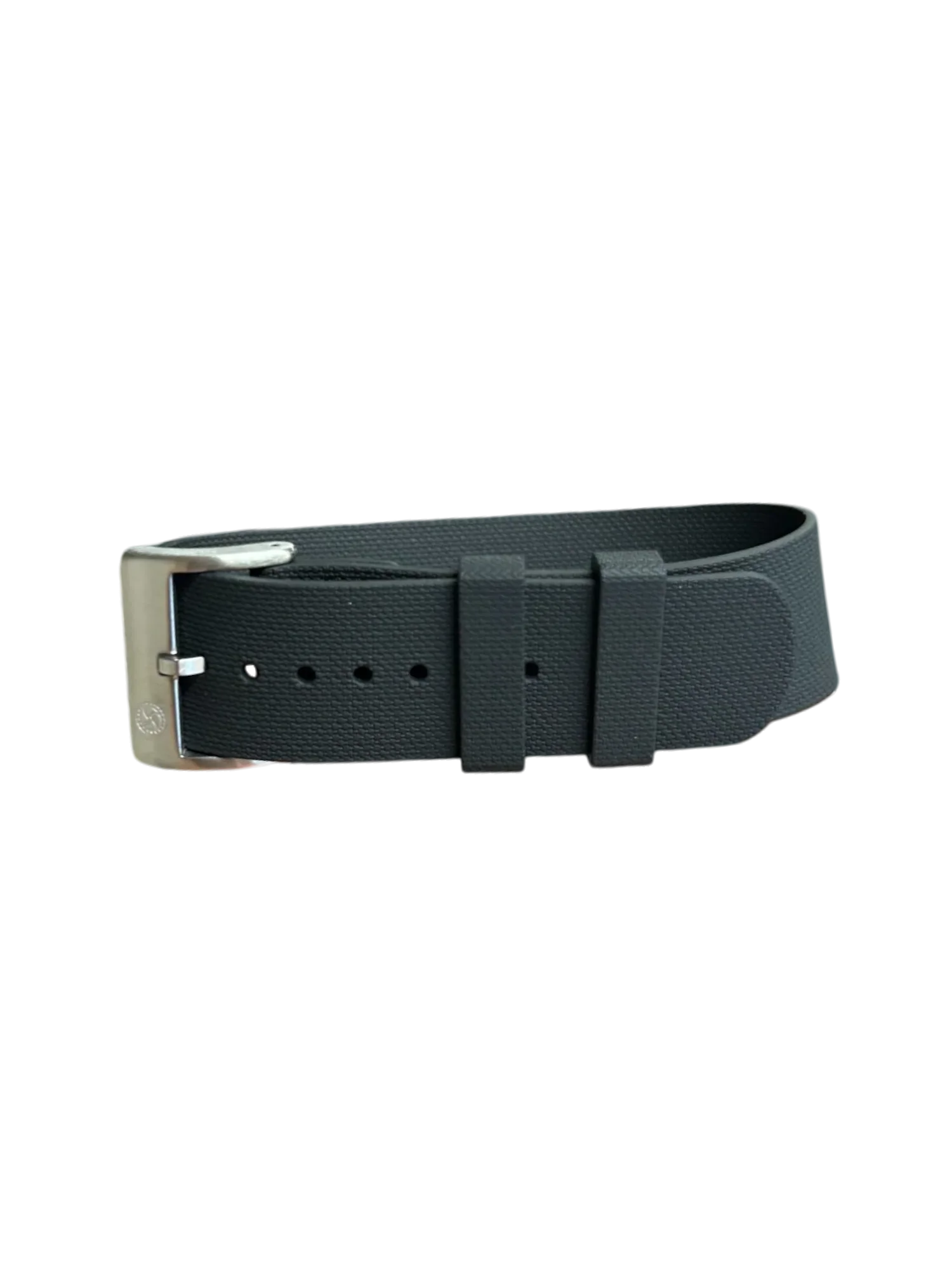 NATO strap KronoKeeper in FKM Rubber - black - NATO nylon watch strap