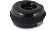Watch Box Donut, small, hard case, shiny artificial leather, black - watch box