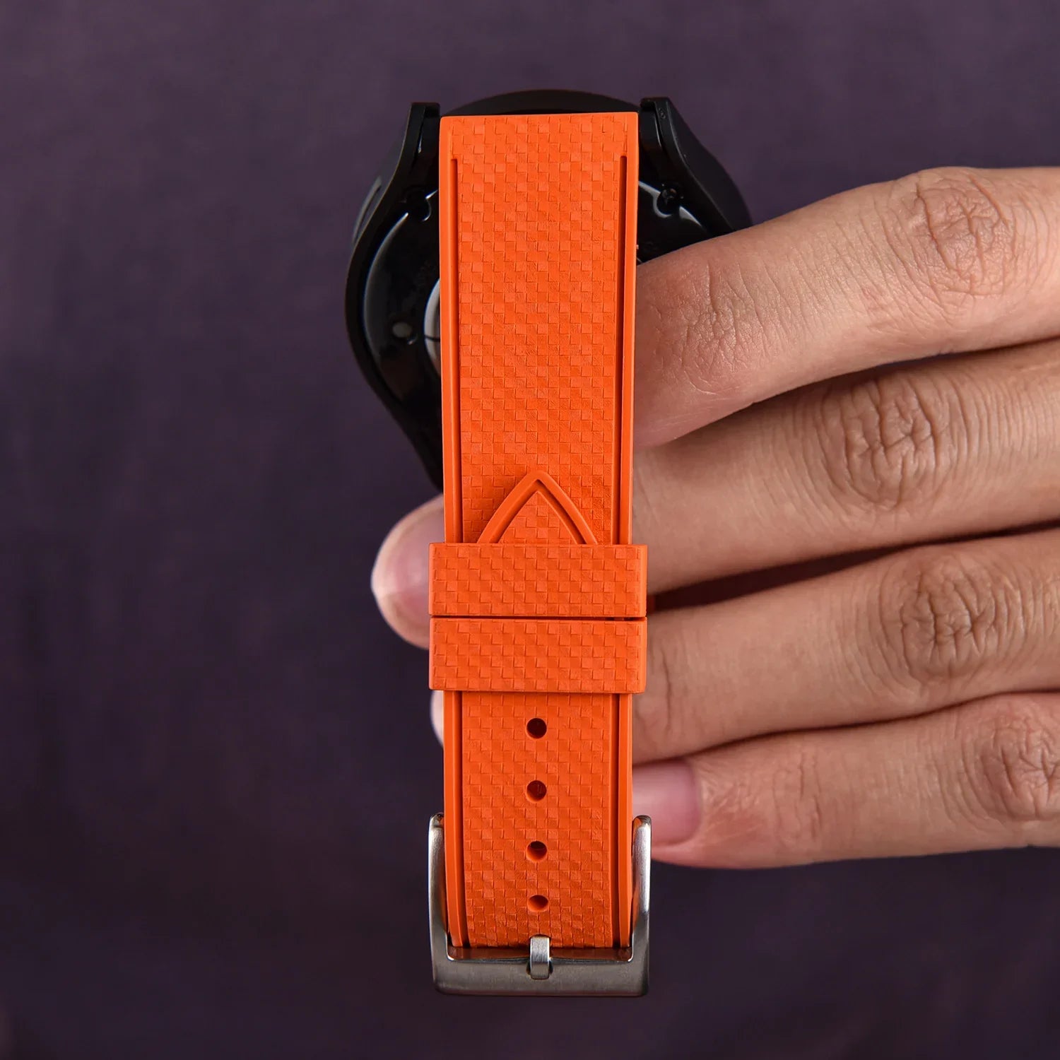 KronoKeeper mosaic Rubber Strap - Black - view 4