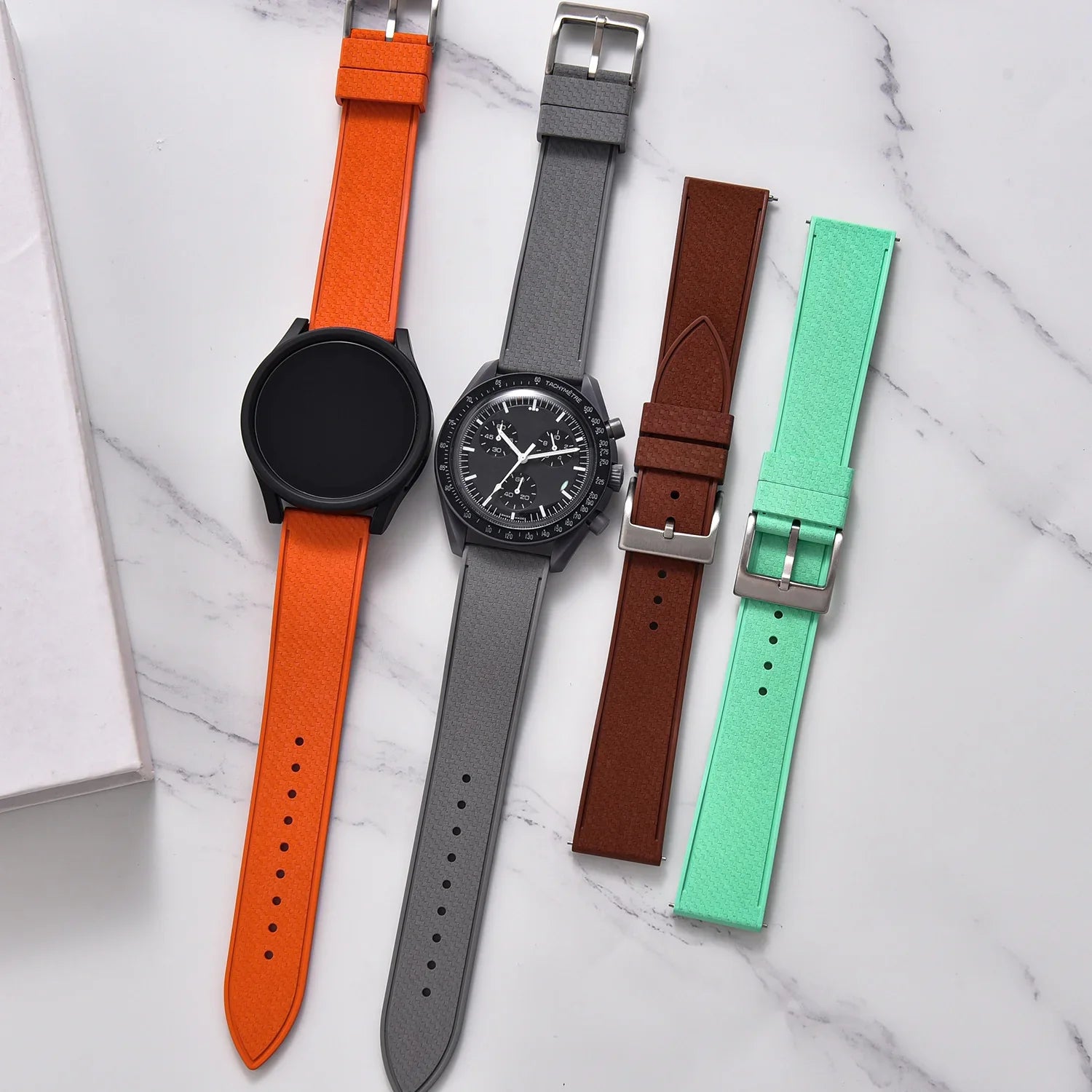 KronoKeeper mosaic Rubber Strap - Green - view 3