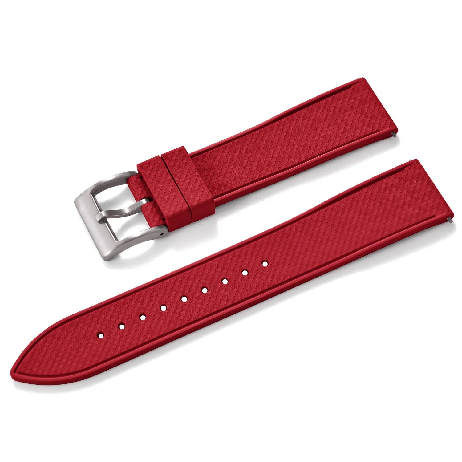 KronoKeeper mosaic Rubber Strap - Red - rubber watch strap