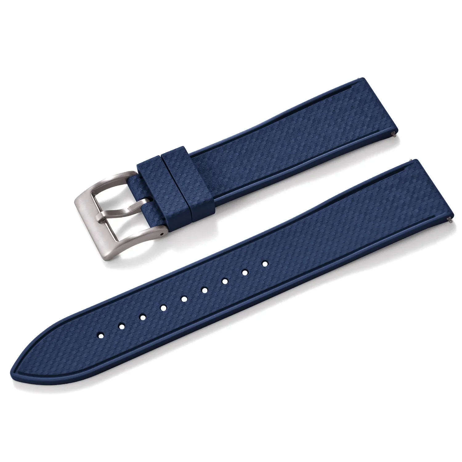 KronoKeeper mosaic Rubber Strap - Navy Blue - rubber watch strap