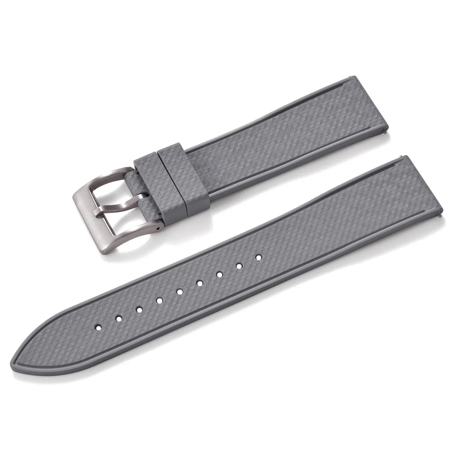KronoKeeper mosaic Rubber Strap - Grey - rubber watch strap