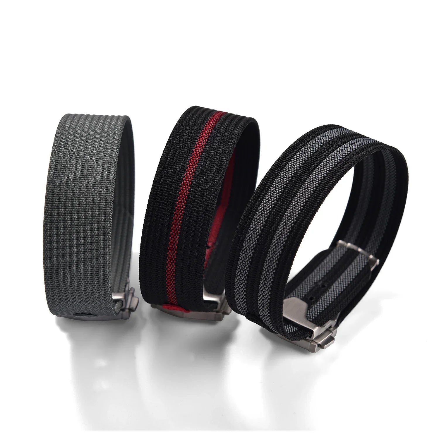 KronoKeeper ribbed nato strap with deployant buckle - Green - detail