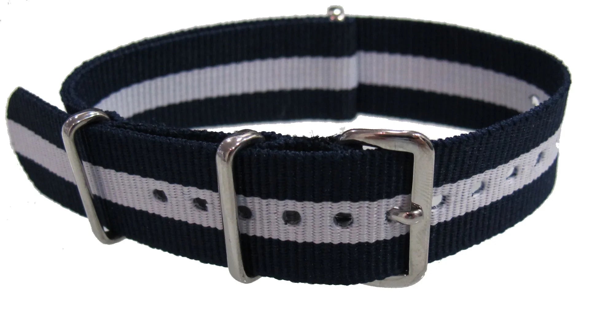 NATO watch strap Blue/White - NATO nylon watch strap