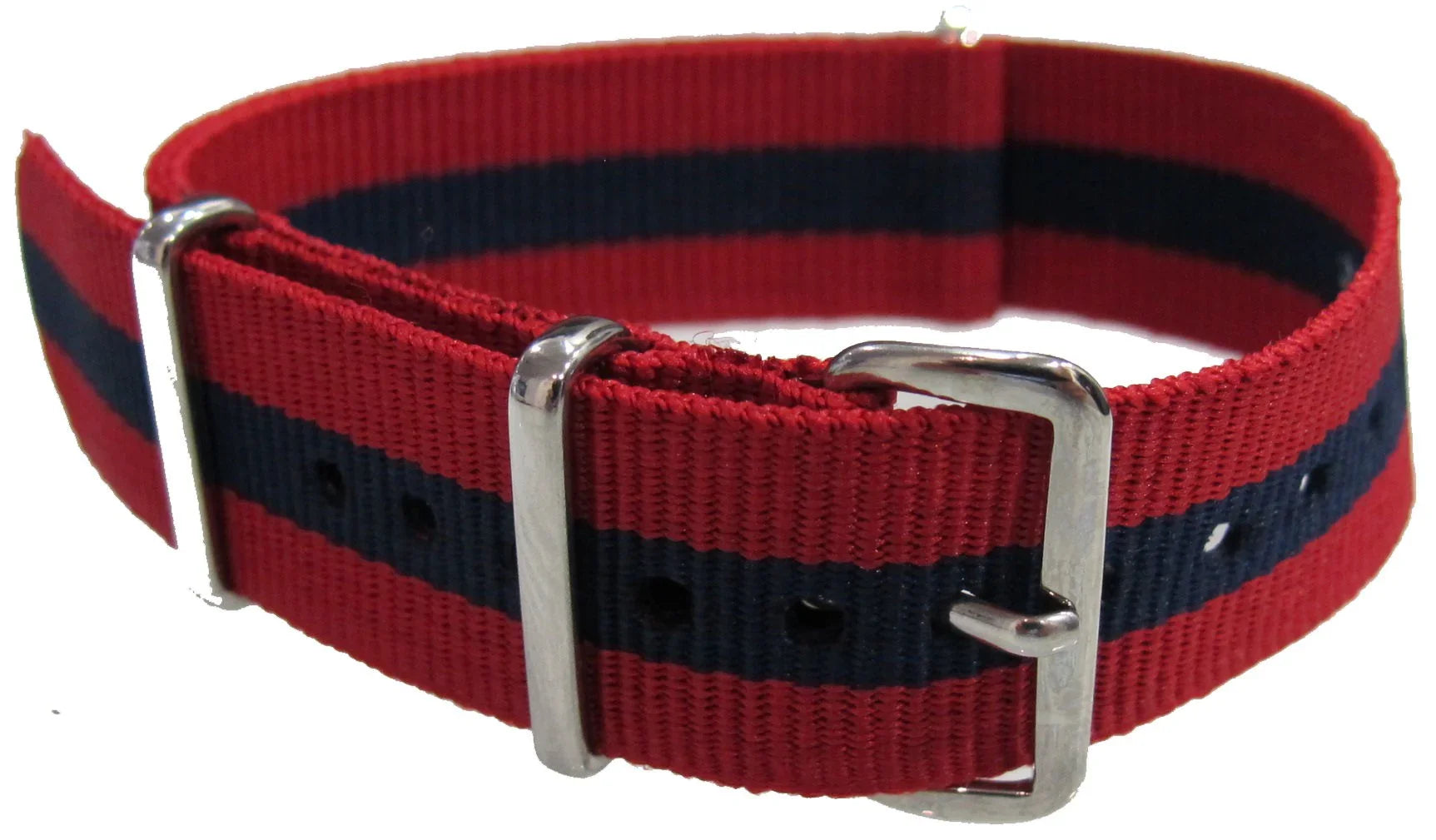 NATO watch strap Red/Navy Blue - NATO nylon watch strap