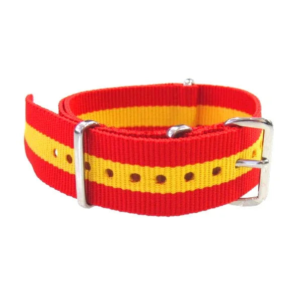 NATO watch strap Red/Yellow - NATO nylon watch strap